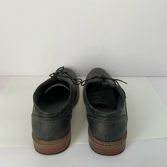 Perry Ellis Clarkson Dark Gray Faux Leather Oxford Shoes